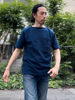 te001SSPK / HDCS ポケットTシャツ / 半袖バスクシャツ / ダークネイビー