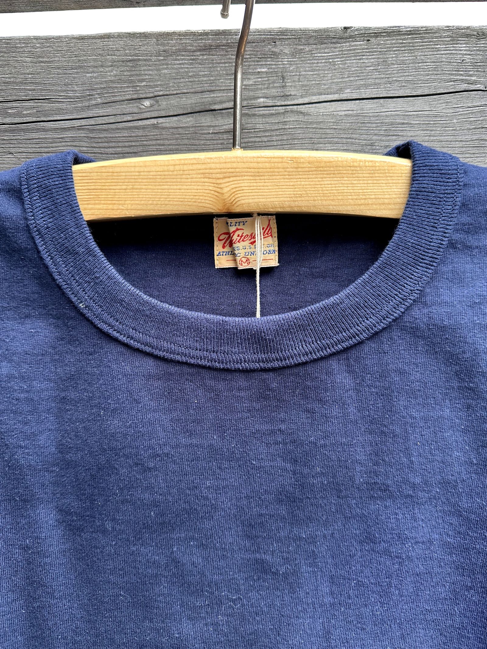 WHITESVILLE / ホワイツビル 14/- HALF SLEEVE RIB T-SHIRT / 半袖リブTシャツ / WV79147 ネイビー(128)