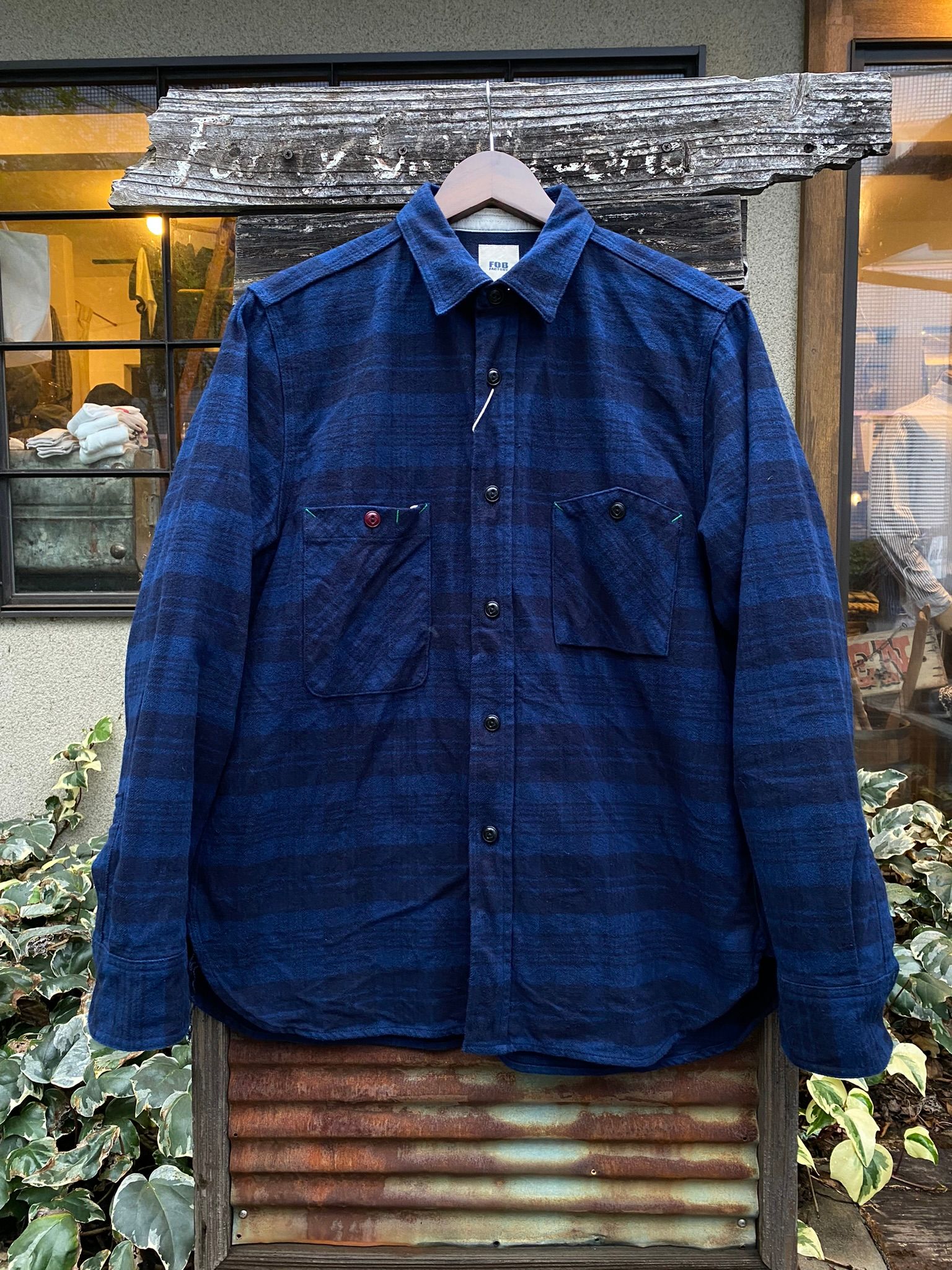 FOB FACTORY - F3481 / HEAVY NEL WORK SHIRT / ヘビーネル