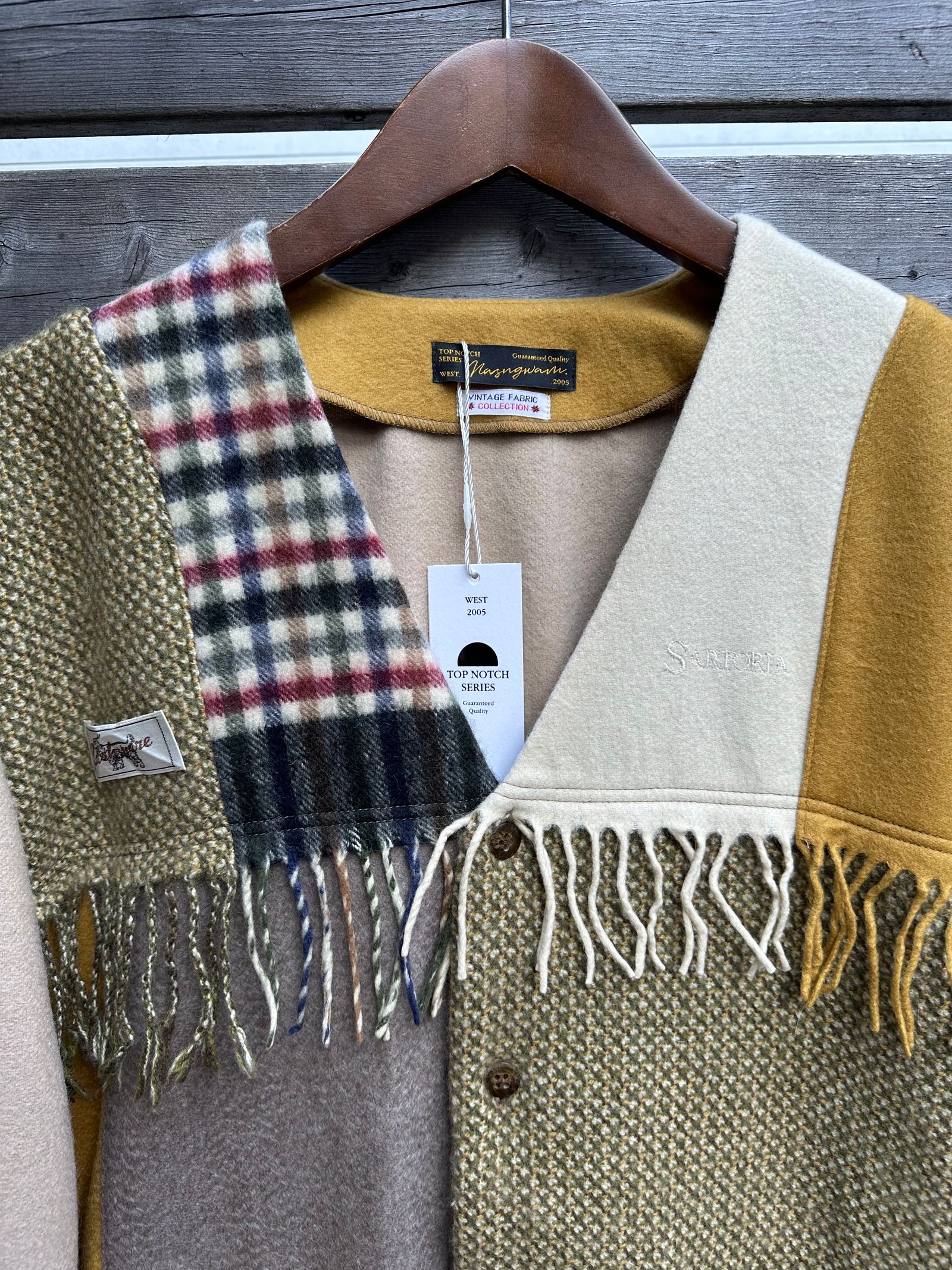 Nasngwam. - EDGE CARDIGAN / カシミヤマフラーリメイク Nasngwam. - EDGE CARDIGAN / カシミヤマフラーリメイク