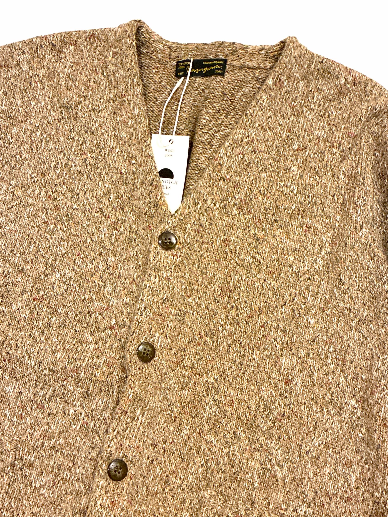 GRAIN CARDIGAN / ミックスニットカーディガン / ブラウン / ナスングワム