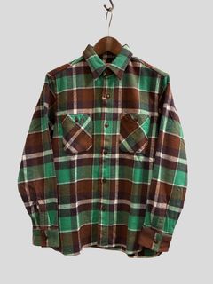 ヘビーツイルチェックワークシャツ/HEAVY TWILL CHECK WORK SHIRT / ヘビーネルワークシャツ / ネルシャツ / SC28233 / グリーン(145)