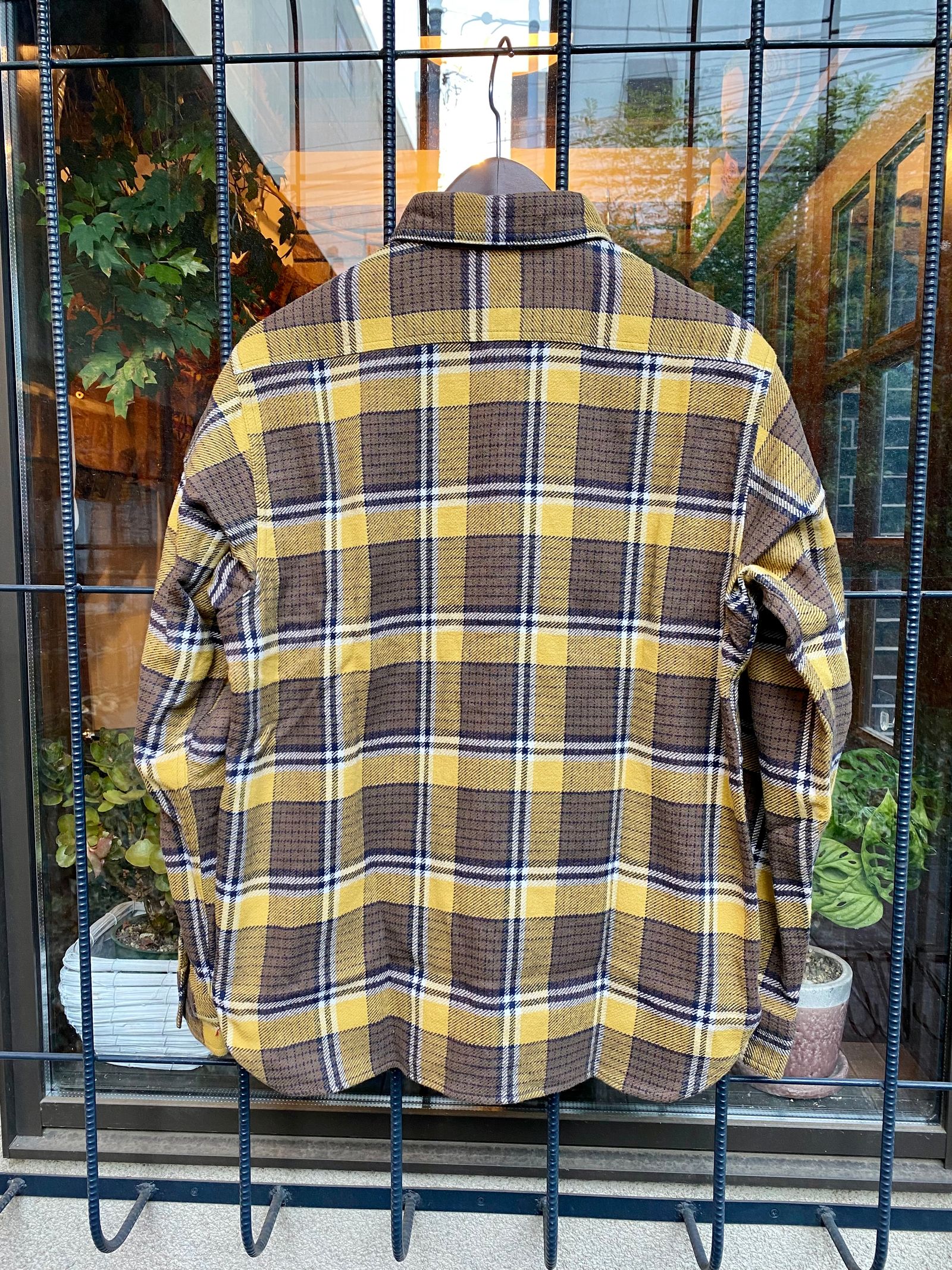 TWILL CHECK L/S WORK SHIRT / ヘビーネルワークシャツ / ネルシャツ / チェックシャツ / SC28741 / ブラウン