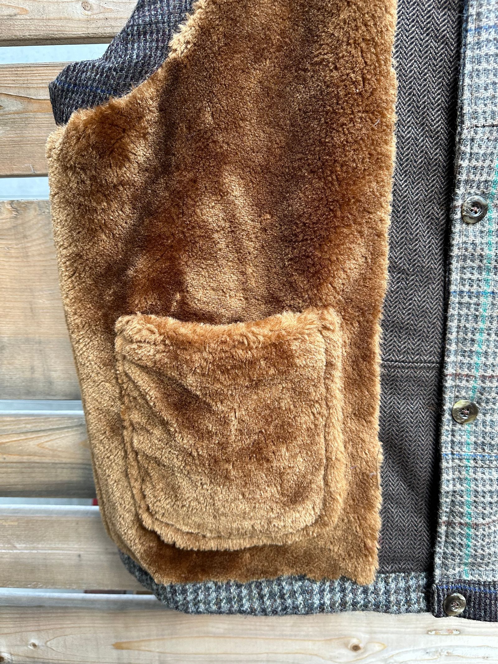 ARTISAN VEST / アルチザンベスト / リバーシブル / ツイード / ブラウンL