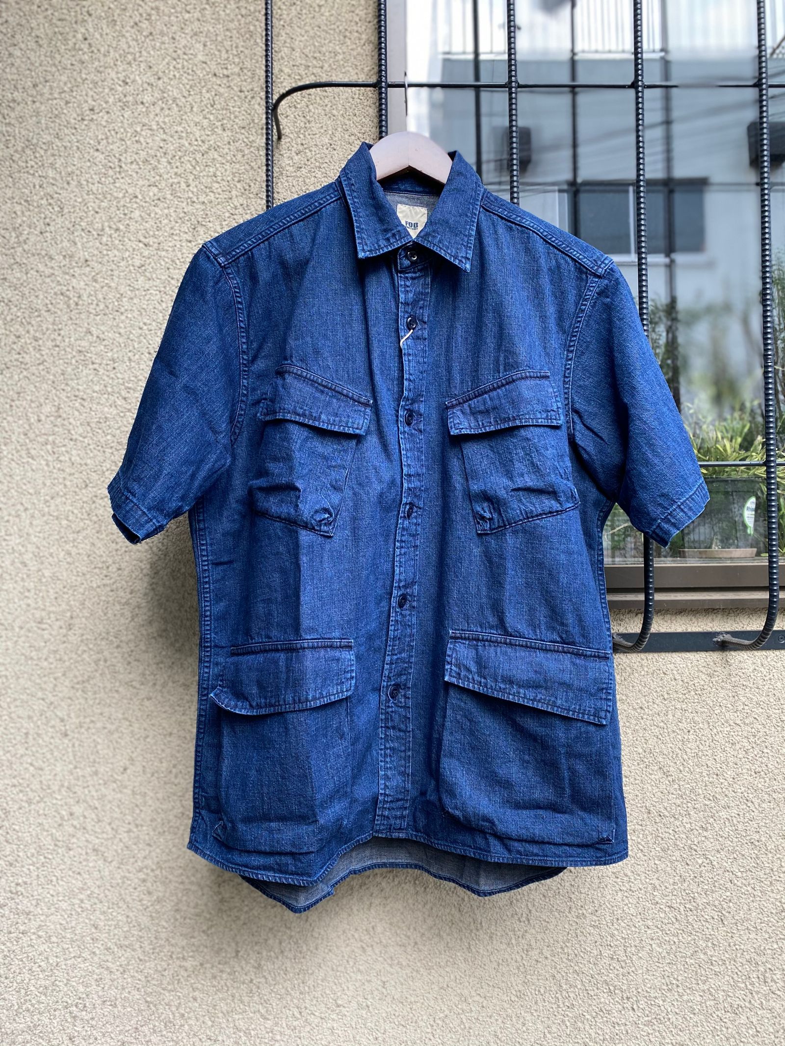 エフオービーファクトリー / FOB FACTORY / デニムファティーグS/Sシャツ