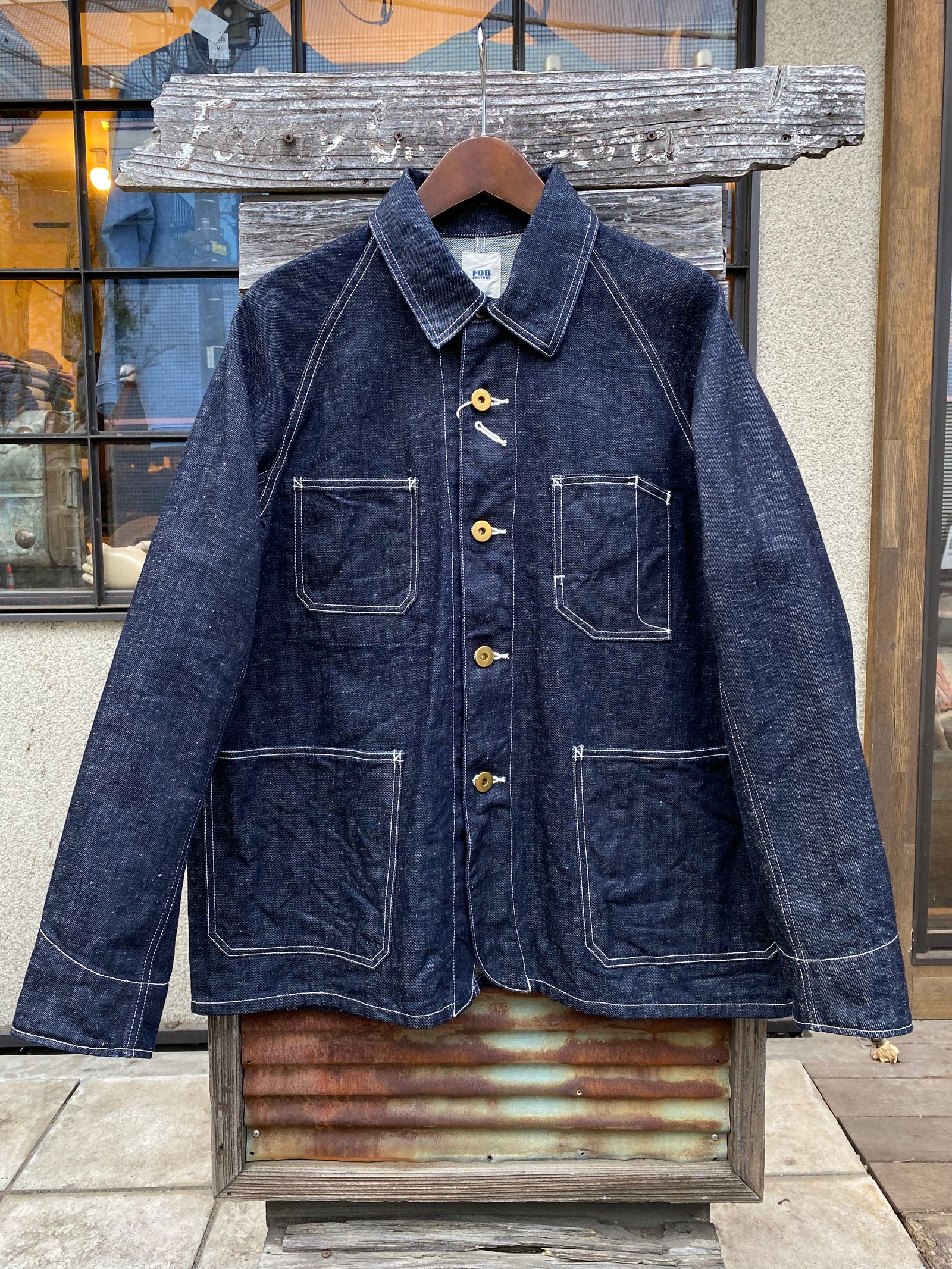 FOB FACTORY - HEMP DENIM COVERALL / ヘンプデニムカバーオール ...