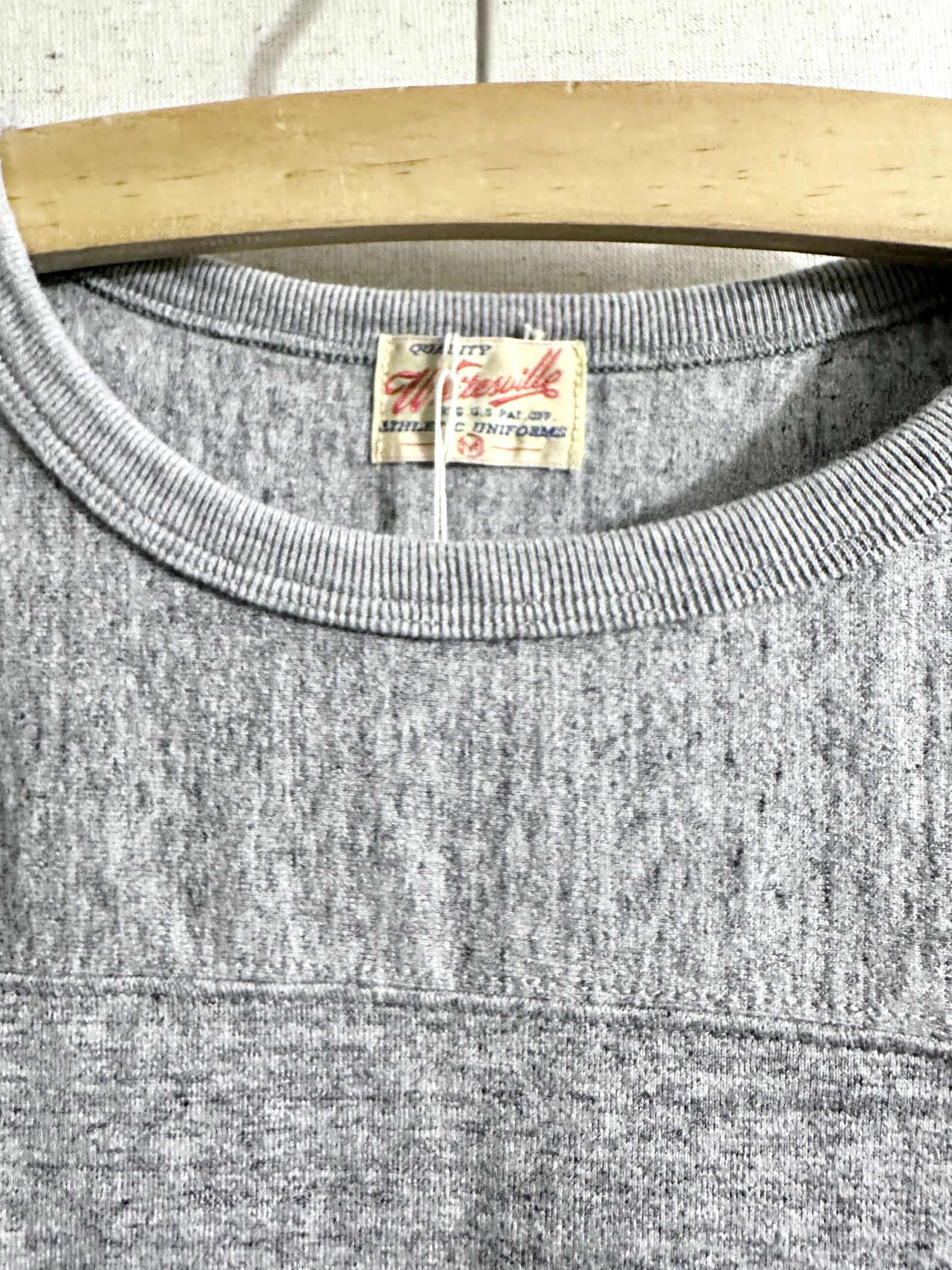 WHITESVILLE / ホワイツビル 14/- HALF SLEEVE FOOTBALL T-SHIRT / 半袖フットボールTシャツ / WV79145 ヘザーグレー(113)