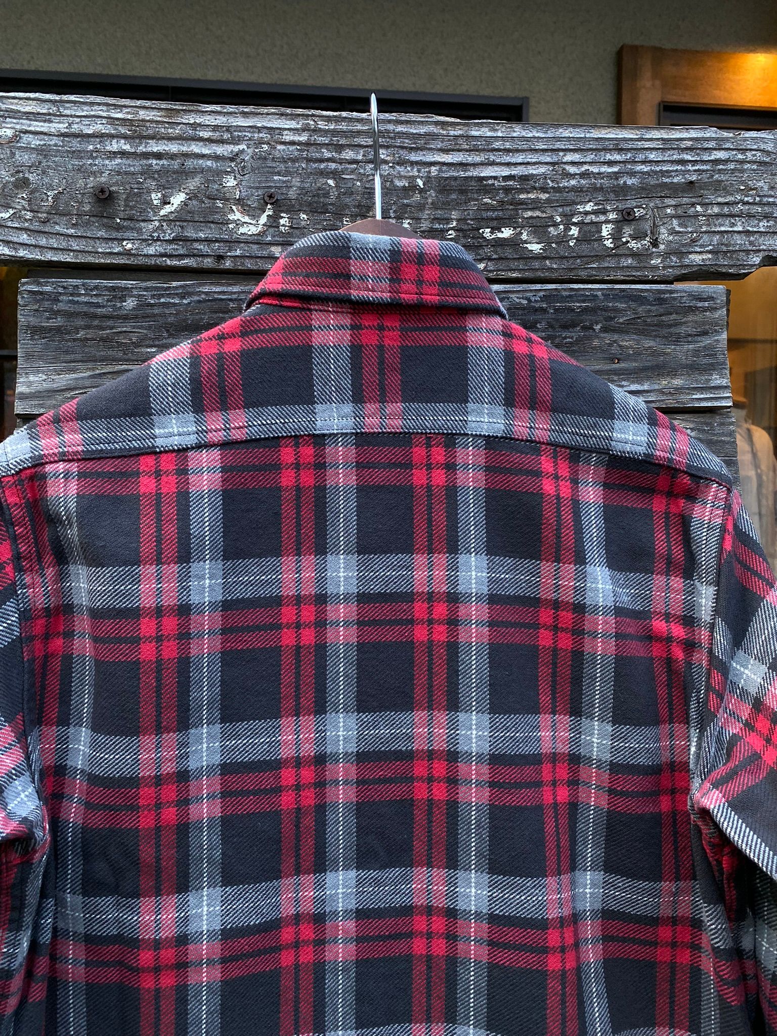 SC28960 / TWILL CHECK WORK SHIRT / ヘビーネルワークシャツ / ネルシャツ / チェックシャツ / BLACK(119)