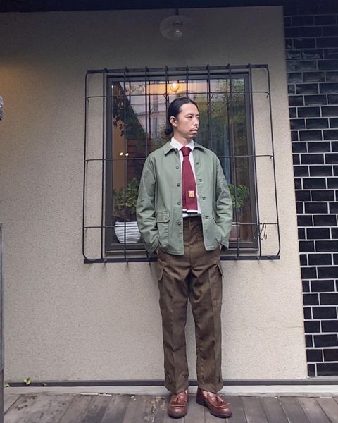 STYLE NO. 19 グレンチェックのカーゴパンツ①