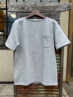 te001SSPK / HDCS ポケットTシャツ / 半袖バスクシャツ / ミックスグレー