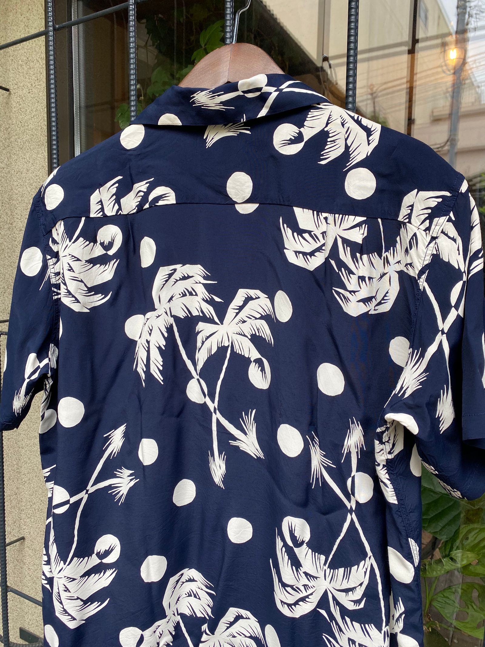 デューク・カハナモク / DUKE KAHANAMOKU - SPECIAL EDITION ALOHA SHIRTS- MOONLIGHT PALM TREE / ネイビー