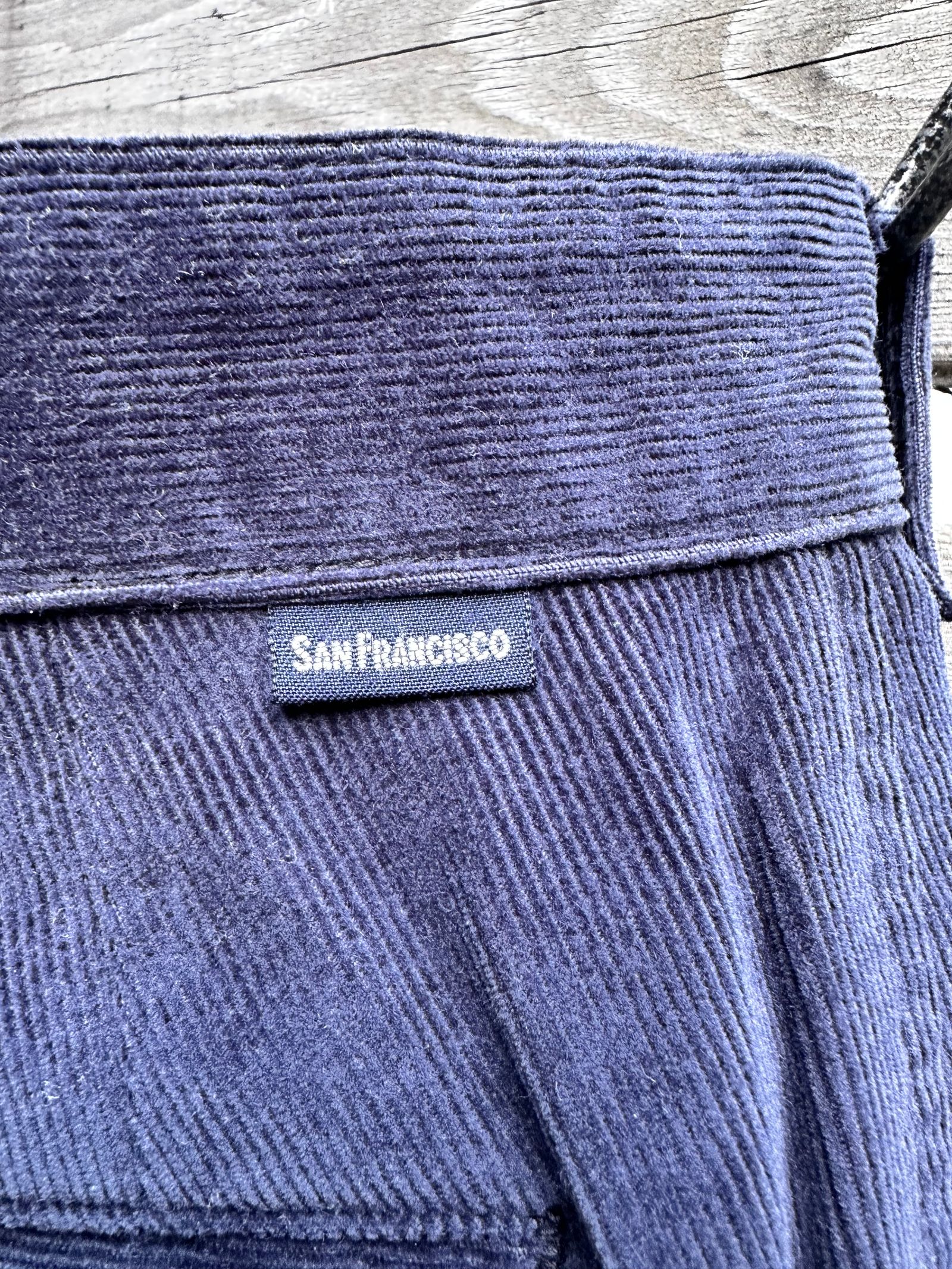 SAN FRANCISCO / ビアンカラーニストレッチコール テーラードジャケット&パンツ / セットアップ / ネイビー