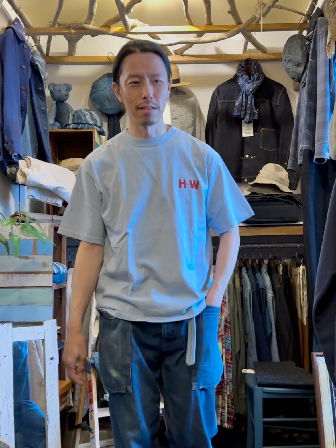 ビッグジョン / BEABER TEE / ビーバーTシャツ / サックス