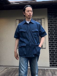 エフオービーファクトリー / FOB FACTORY / デニムファティーグS/Sシャツ
