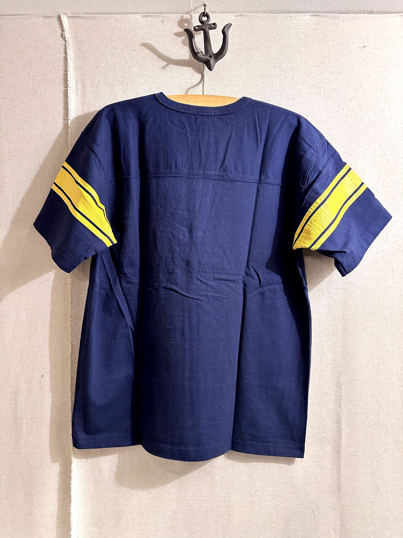 WHITESVILLE / ホワイツビル 14/- HALF SLEEVE FOOTBALL T-SHIRT  W/PRINT/ ナンバリング半袖フットボールTシャツ / WV79156 ネイビー(128)