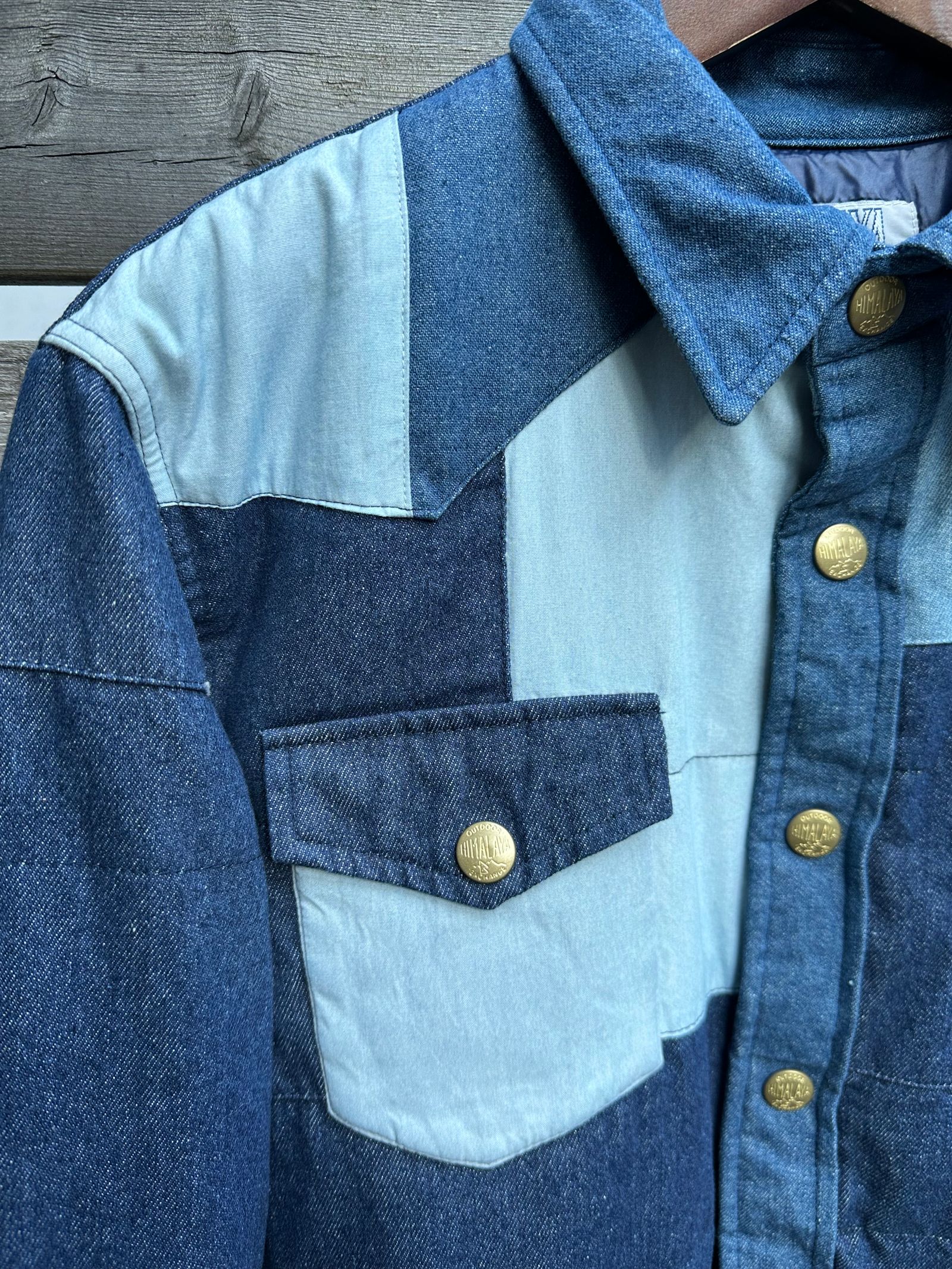 GAIJIN MADE - デニムパッチワークダウンシャツ | NARO CLOTHING
