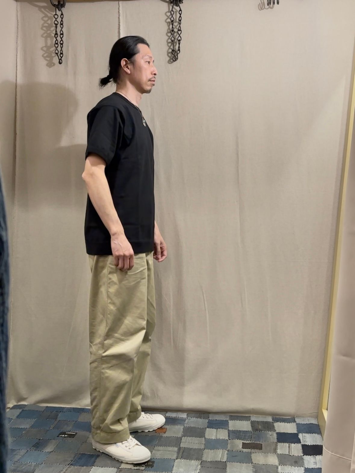 WHITESVILLE / ホワイツビル 14/- HALF SLEEVE RIB T-SHIRT / 半袖リブTシャツ / WV79147 ブラック(119)