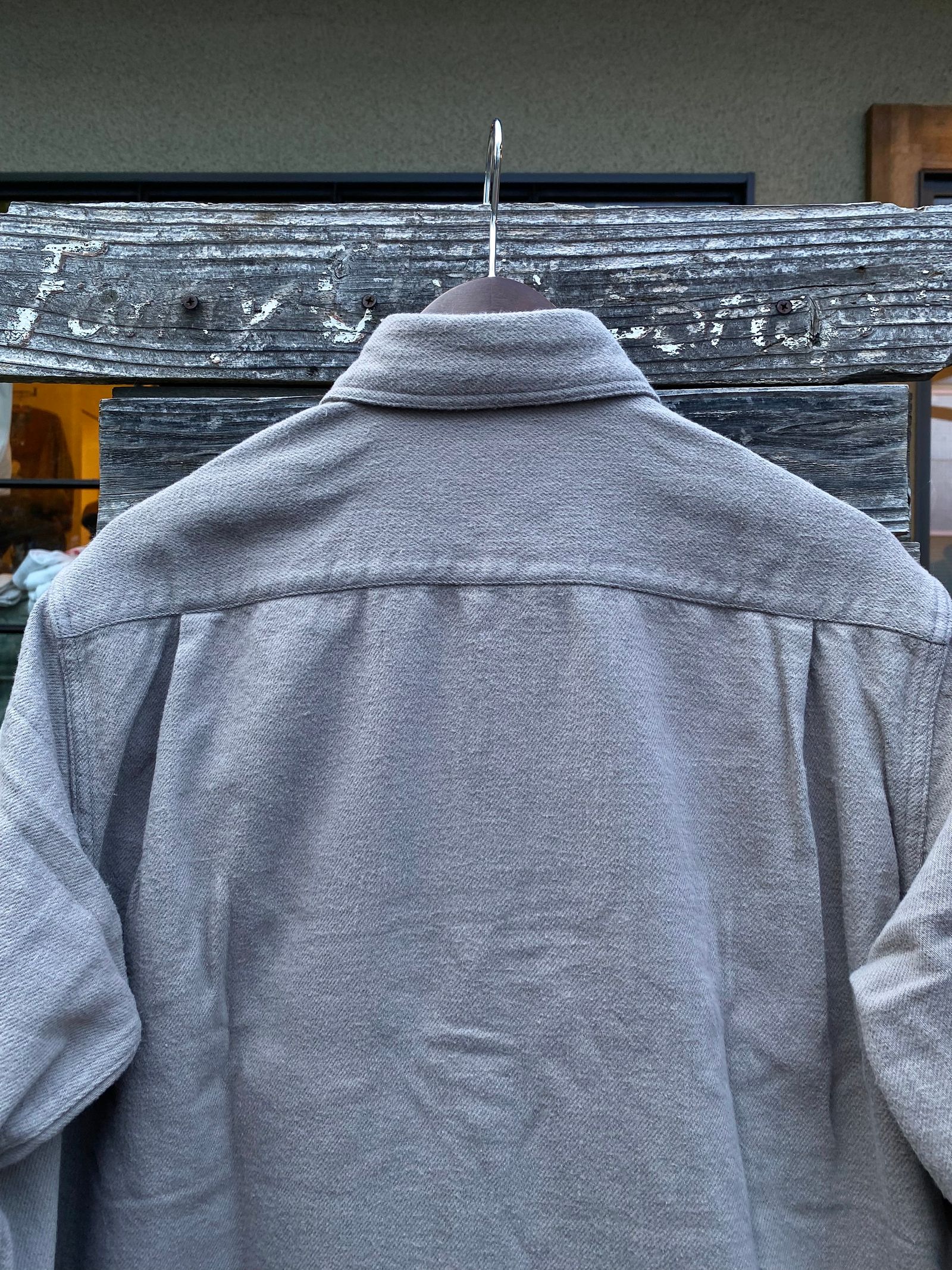 HAEAVY FLANNEL WORK SHIRT AGED MODEL / ヘビーネルワークシャツ / ネルシャツ / SC28975 / グレー(115)