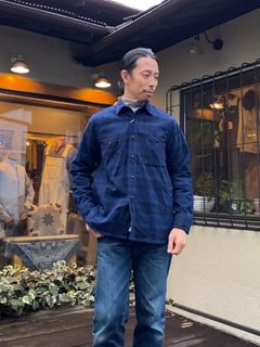F3481 / HEAVY NEL WORK SHIRT / ヘビーネルワークシャツ / NAVY