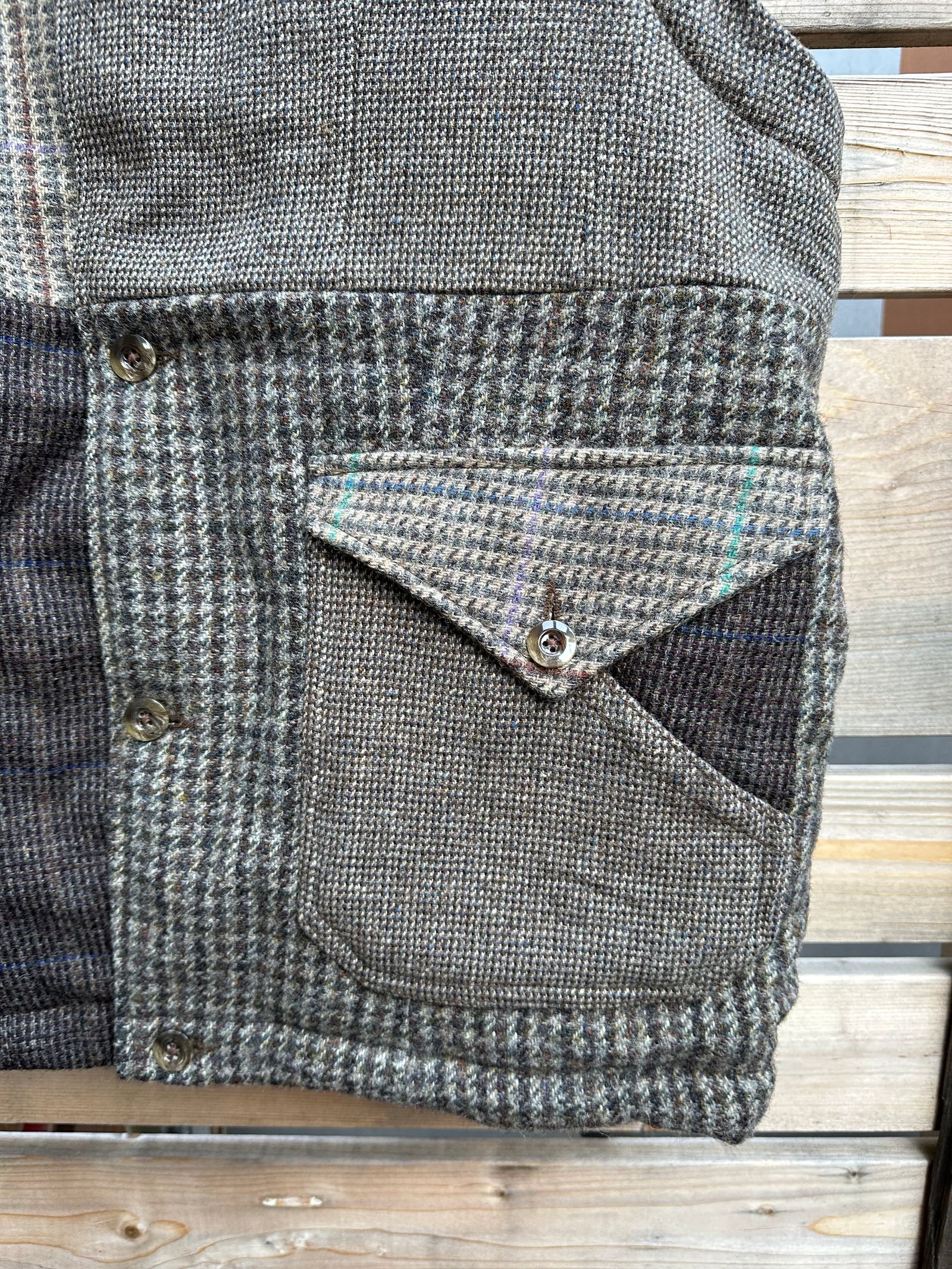 ARTISAN VEST / アルチザンベスト / リバーシブル / ツイード / ブラウンL