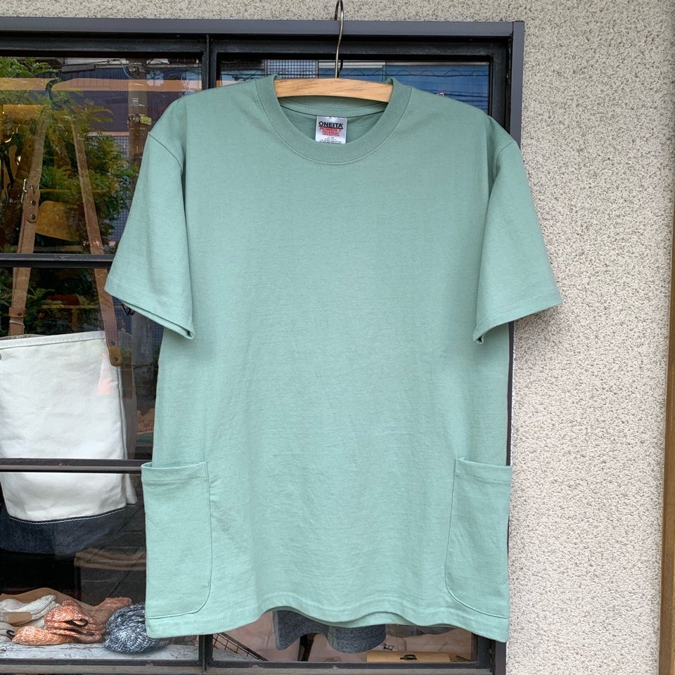 オニータ / ONEITA / サイドポケットTシャツ / ライトグリーン