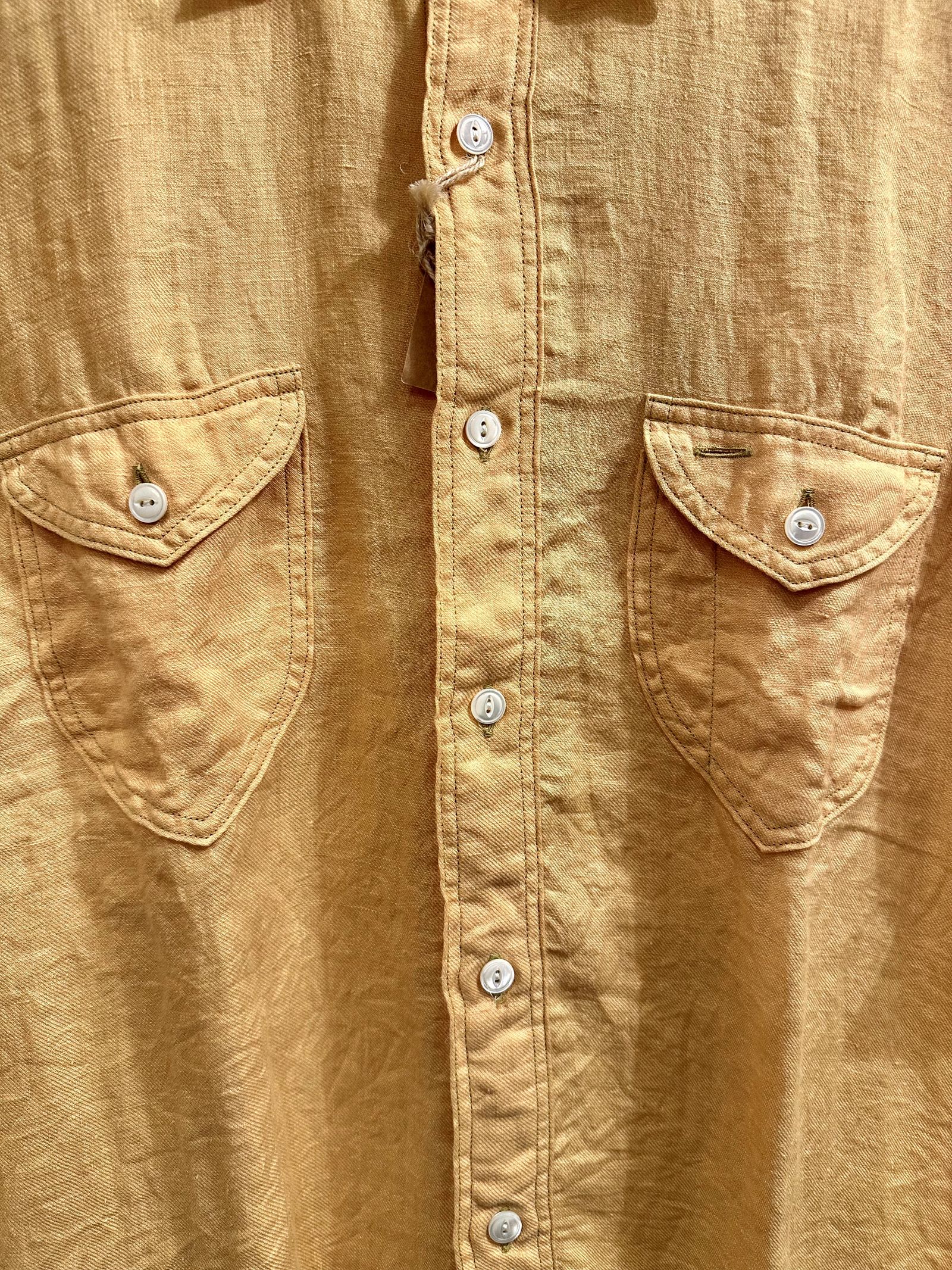 LINEN HALFSLEEVE WORK SHIRTS リネン半袖ワークシャツ