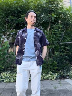 ALOHA SHIRT / “DUKE’S SHELL” / コットンリネン / 半袖オープンシャツ / 貝殻 / シェル柄/ アロハシャツ / ハワイアン / DK39094 / ネイビー(128)