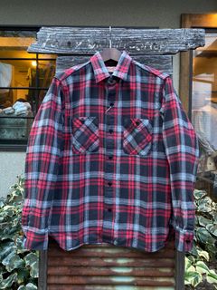 SC28960 / TWILL CHECK WORK SHIRT / ヘビーネルワークシャツ / ネルシャツ / チェックシャツ / BLACK(119)