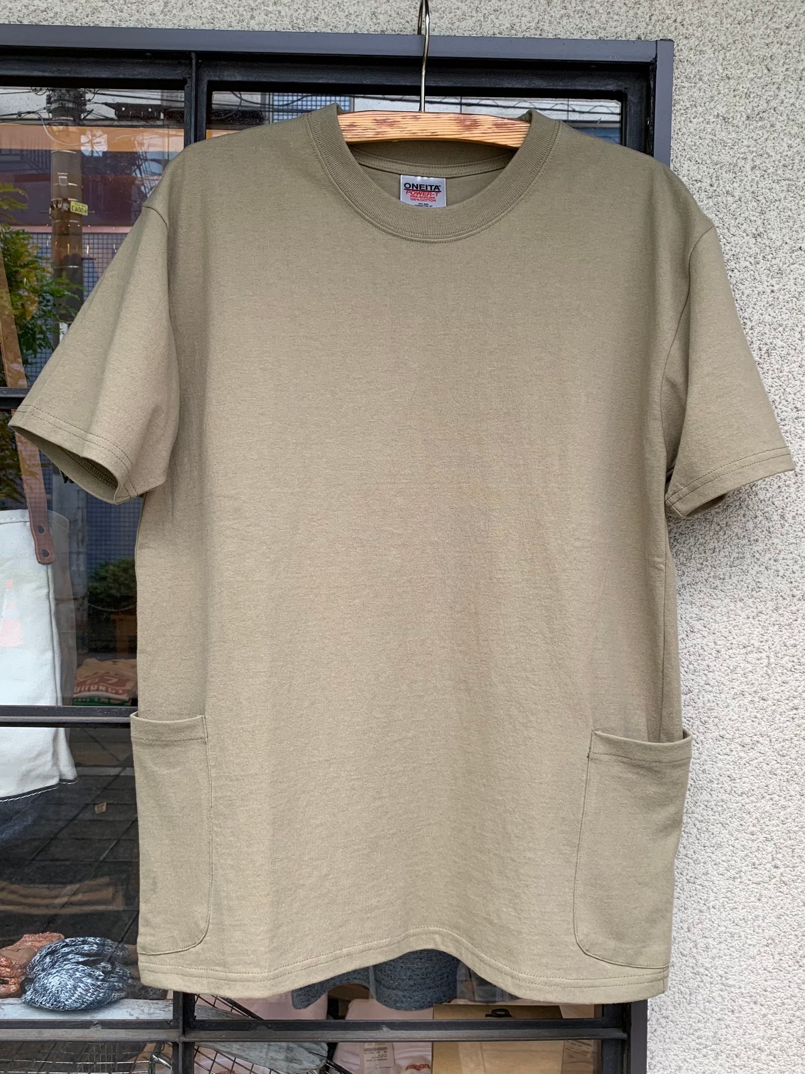 オニータ / ONEITA / サイドポケットTシャツ / オリーブ