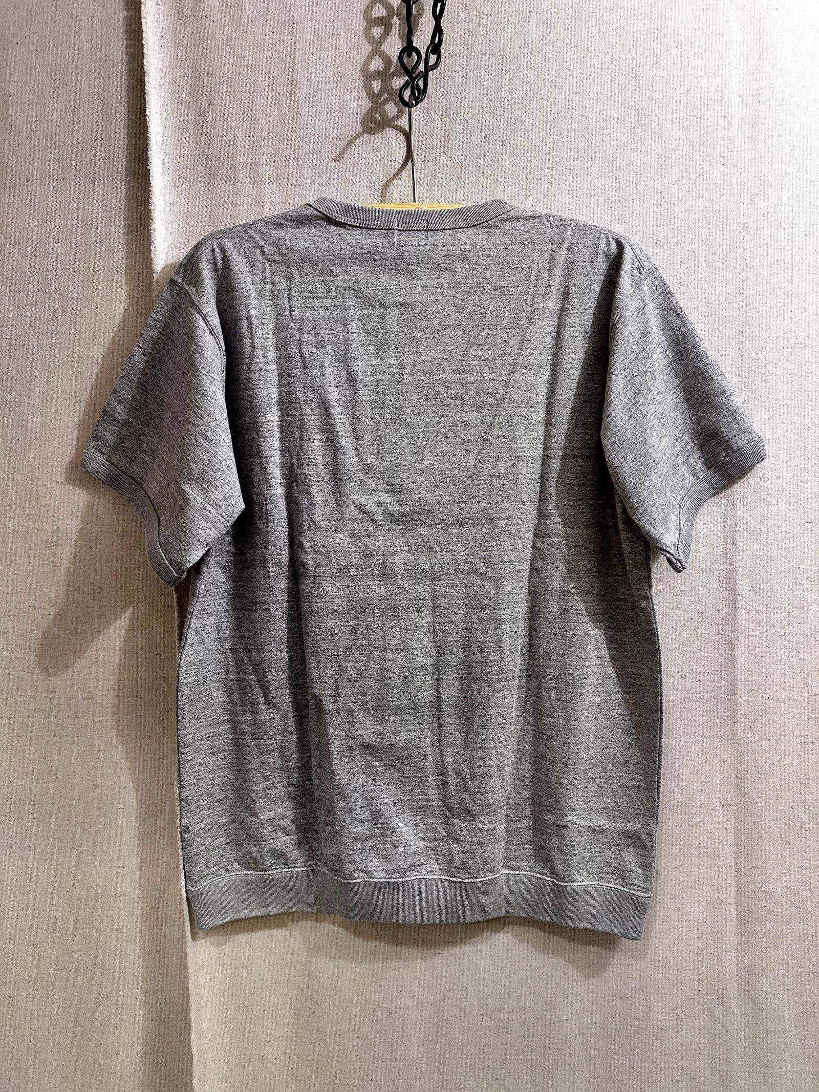 WHITESVILLE / ホワイツビル 14/- HALF SLEEVE RIB T-SHIRT / 半袖リブTシャツ / WV79147 ヘザーグレー(113)