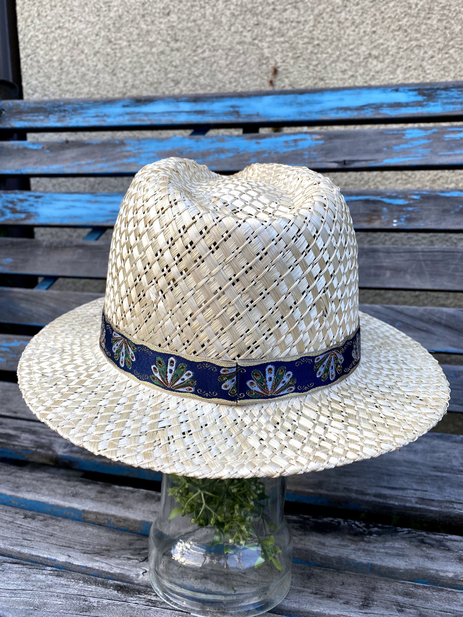 PATTERN KENMA-GRASS MIDDLE BRIM FEDORA / ケンマ草 / ハット