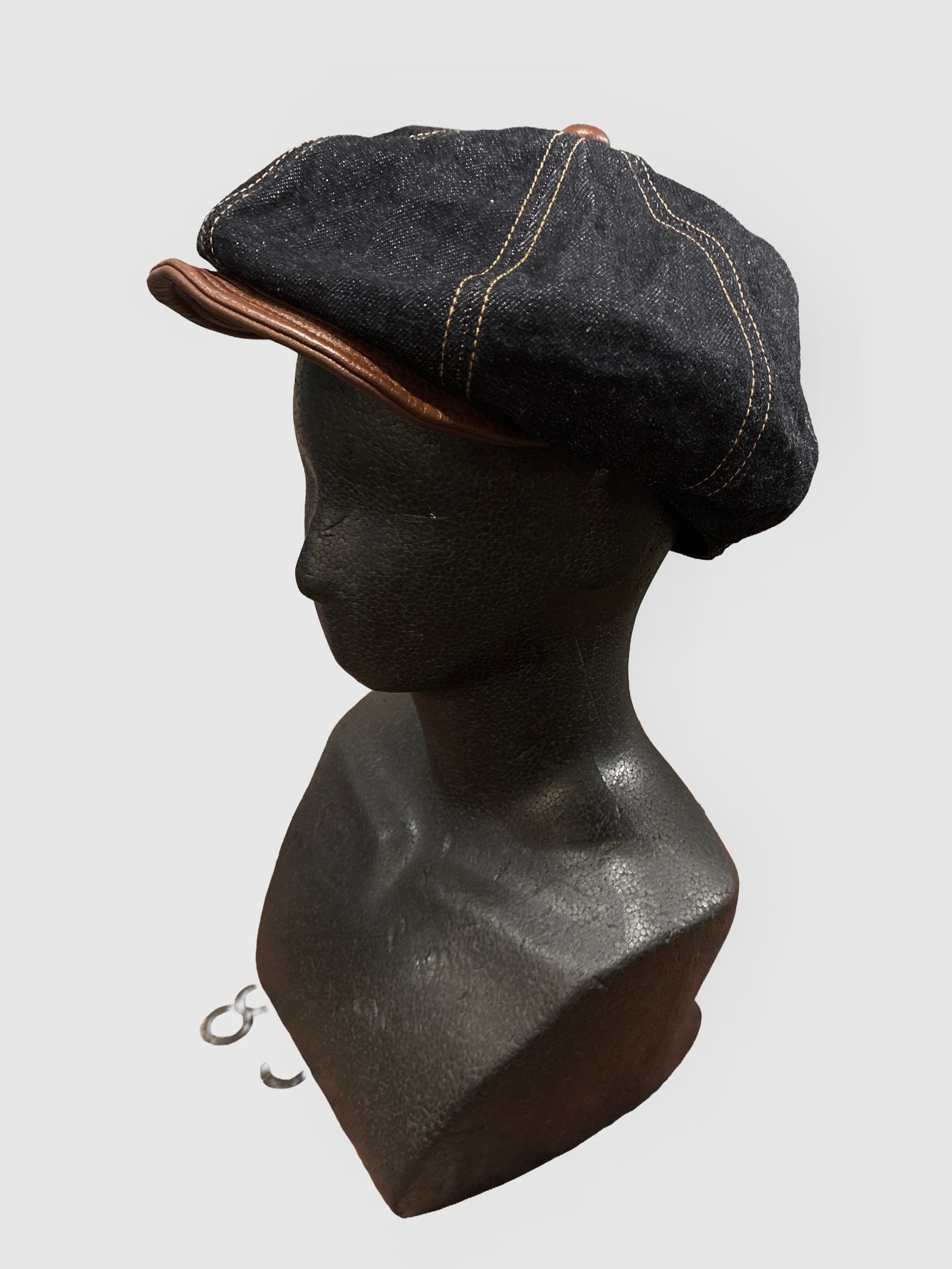 ハイアー / セルビッジデニム×レザーブリム キャスケット / SELVEDGE DENIM × LEATHER BRIM