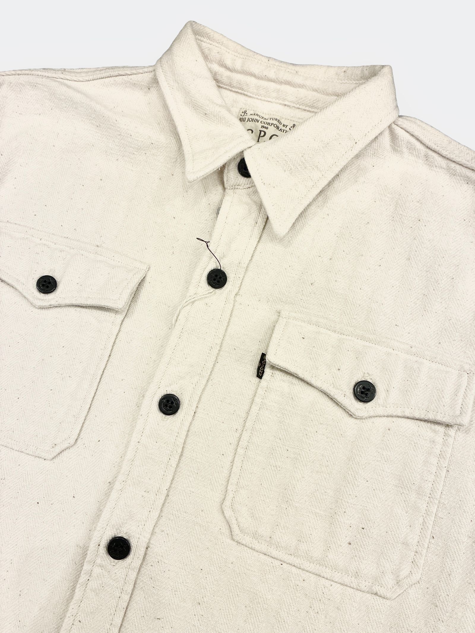 US NAVY CPOシャツ / ナチュラル / ビッグジョン