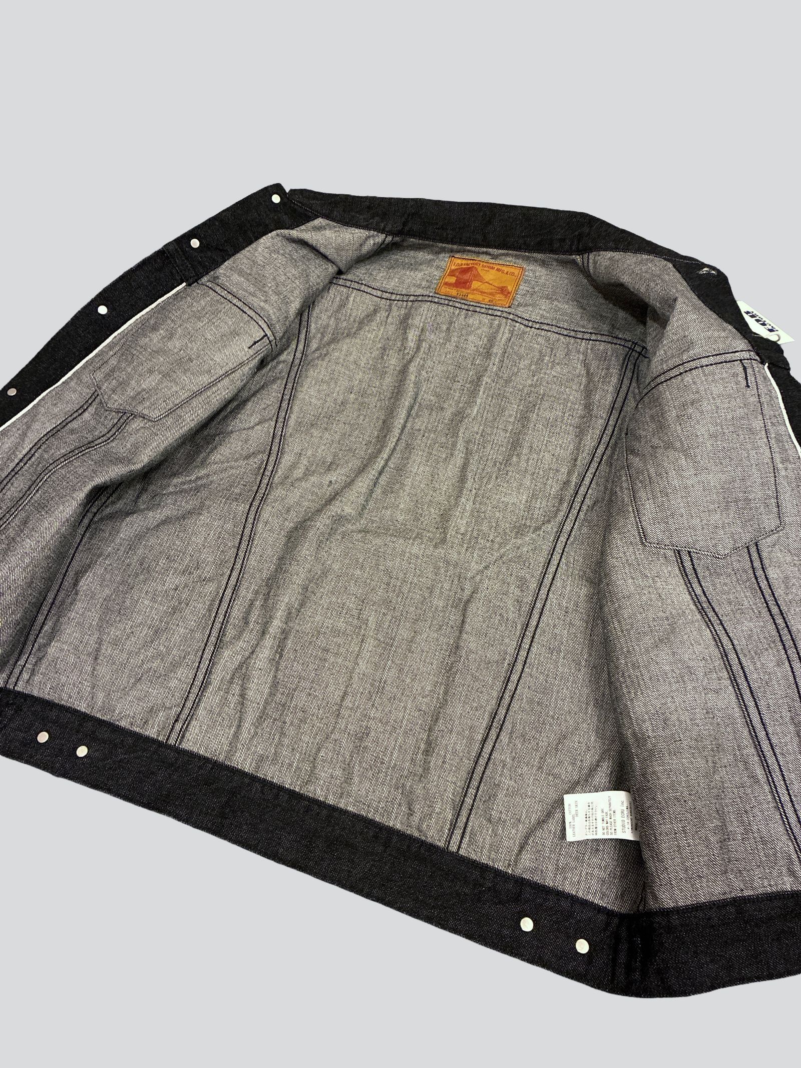 FOBファクトリー / F2444 SELVEDGE DENIM 3rd JKT / セルビッジデニム3rd ジャケット / ブラックデニム