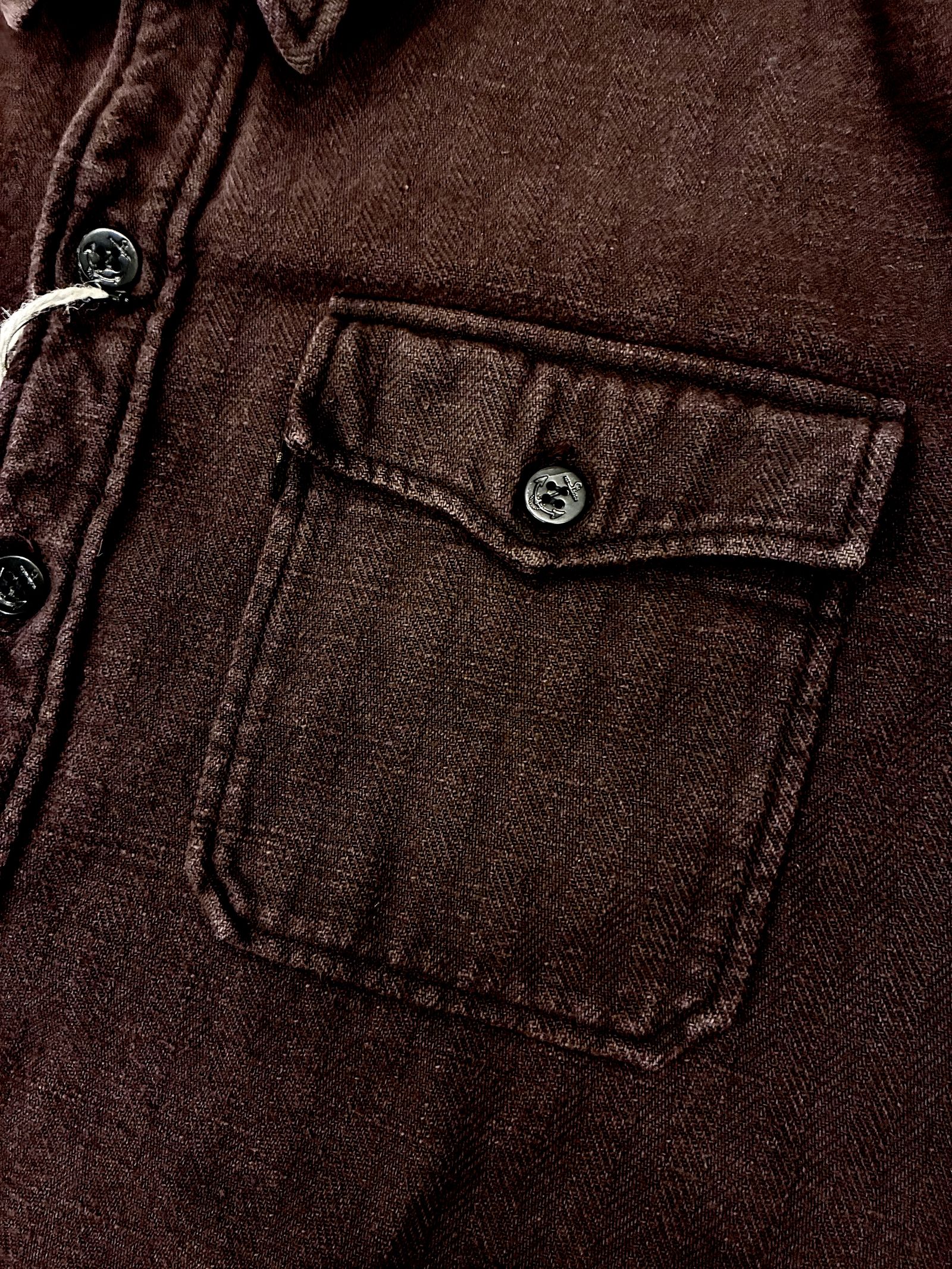 US NAVY CPOシャツ / ボルドー / ビッグジョン