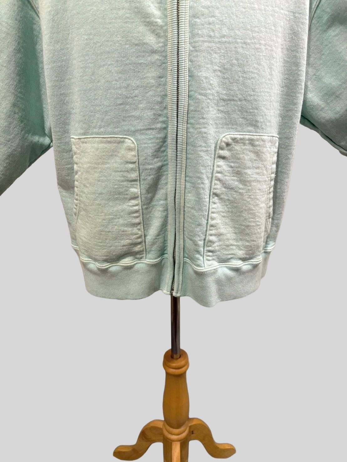 No,10 Crew Zip Parka クルーネックジップスウェットカーディガン / サックス / UNISON SPECIAL ユニゾンスペシャル