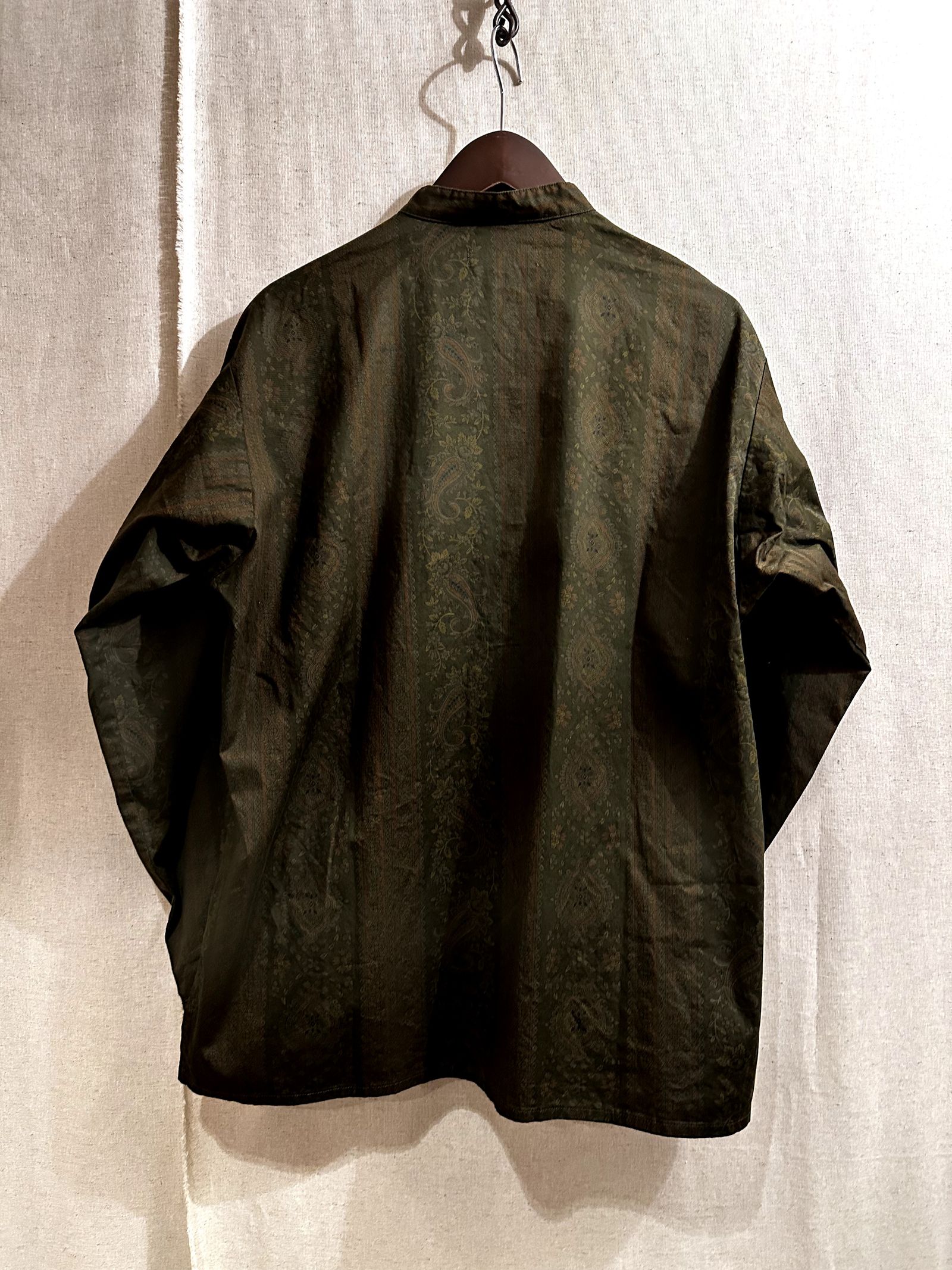 ナスングワム / ARTISAN SHIRT JACKET / バンドカラーシャツ / オリーブ