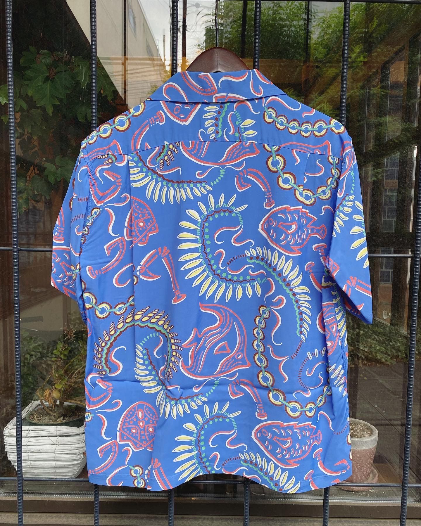 PARADISE PICTOGRAPH /半袖レーヨンシャツ / アロハシャツ / ハワイアン / SS38811 / ブルー(125)