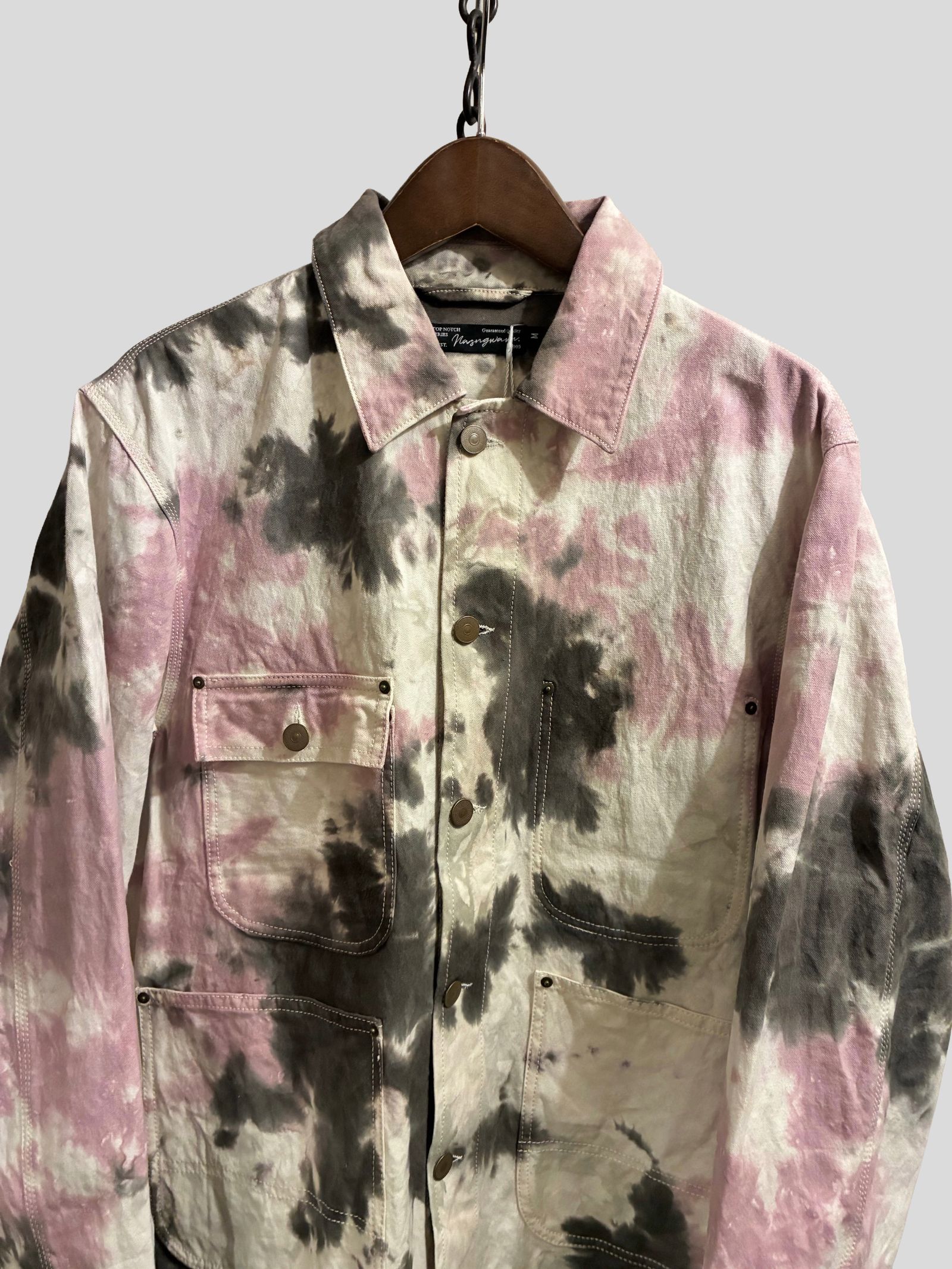 Nasngwam.xJAVARA / WARREN JACKET / タイダイ カバーオールジャケット / SAKURA