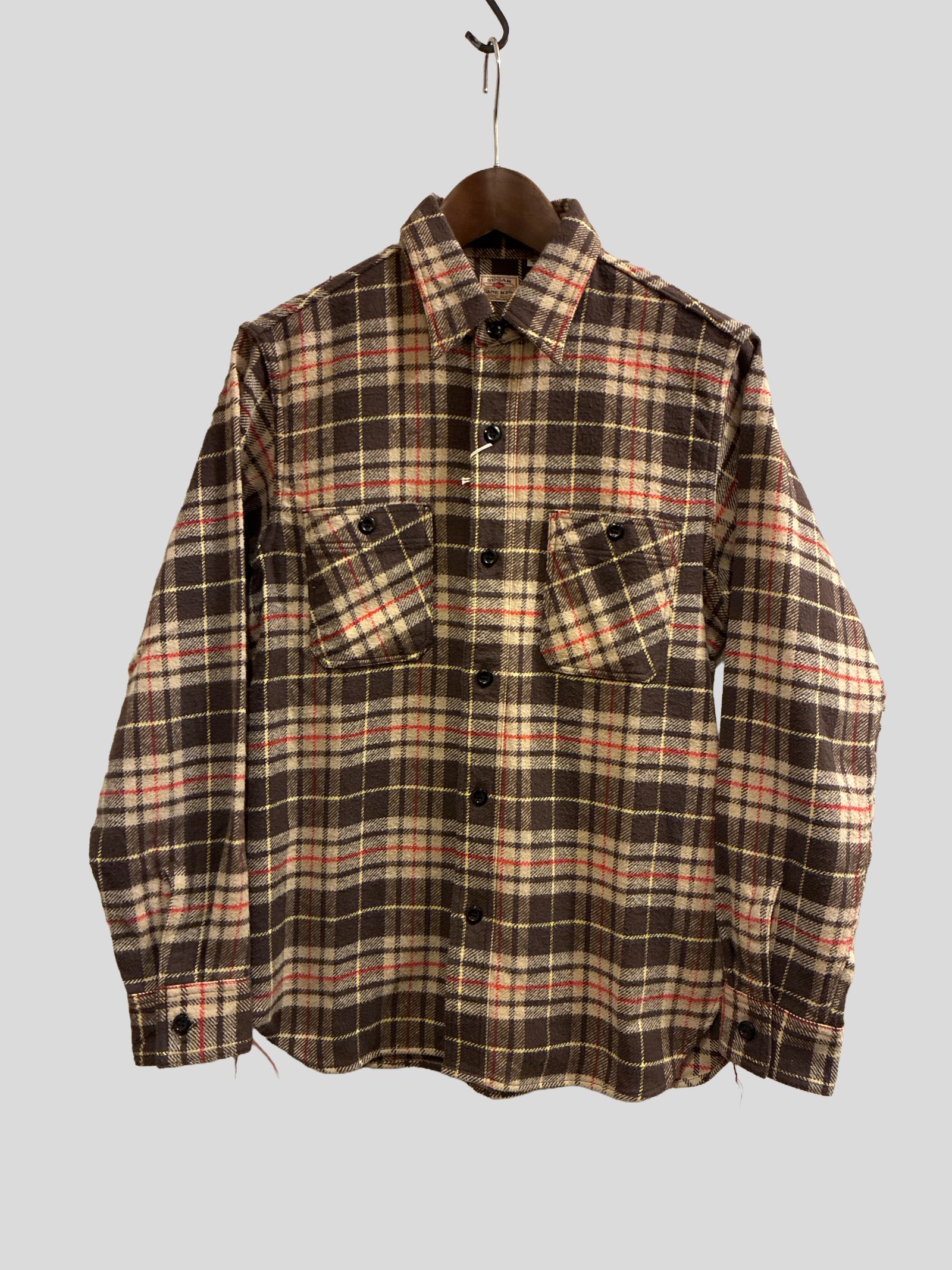 ヘビーツイルチェックワークシャツ/HEAVY TWILL CHECK WORK SHIRT / ヘビーネルワークシャツ / ネルシャツ / SC28232 / ブラウン(138)