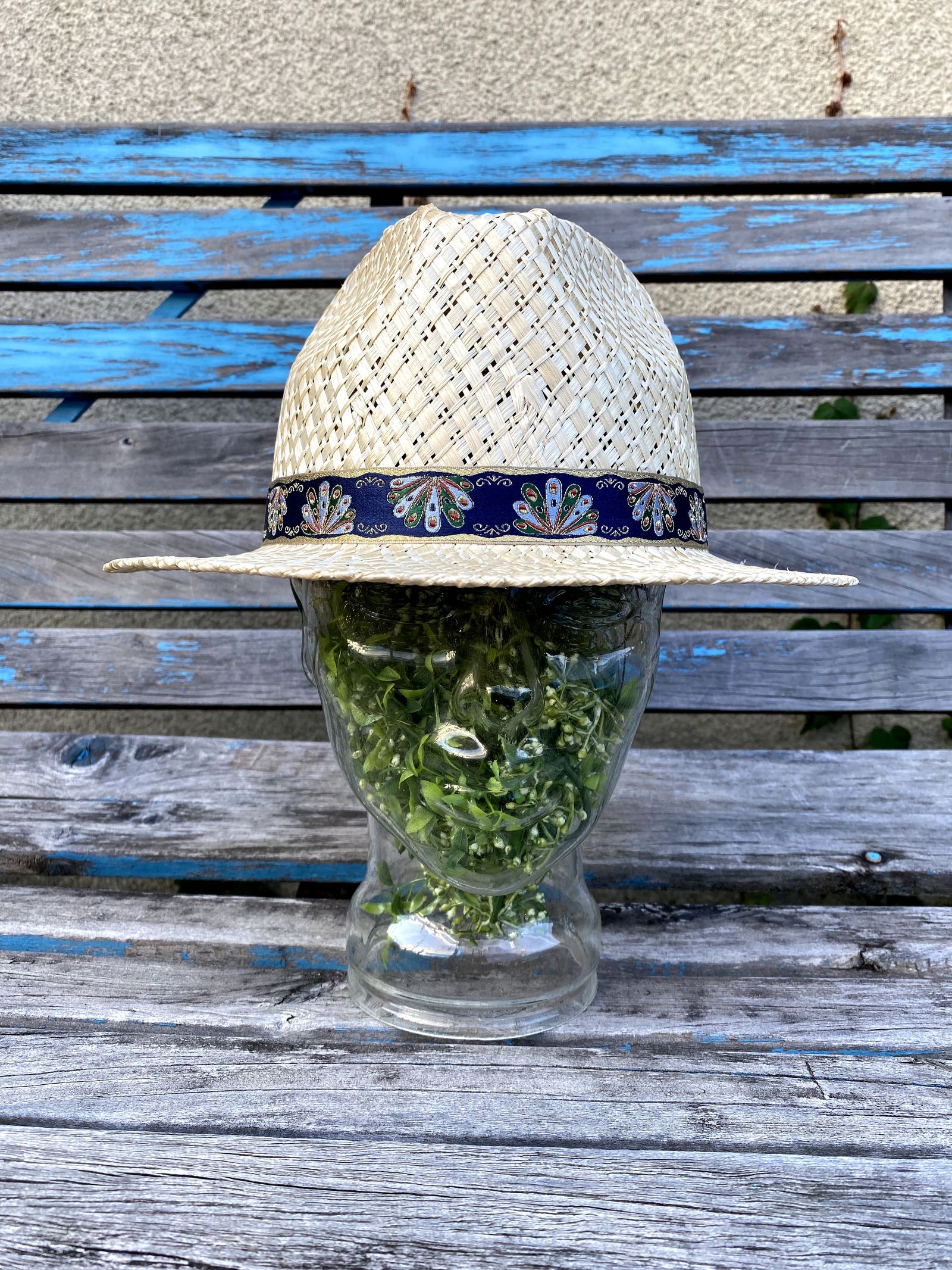 PATTERN KENMA-GRASS MIDDLE BRIM FEDORA / ケンマ草 / ハット