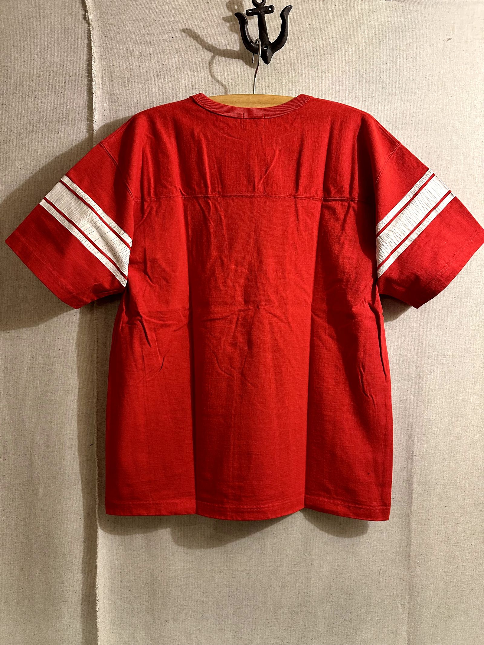 WHITESVILLE / ホワイツビル 14/- HALF SLEEVE FOOTBALL T-SHIRT / 半袖フットボールTシャツ / WV79145 レッド(165)