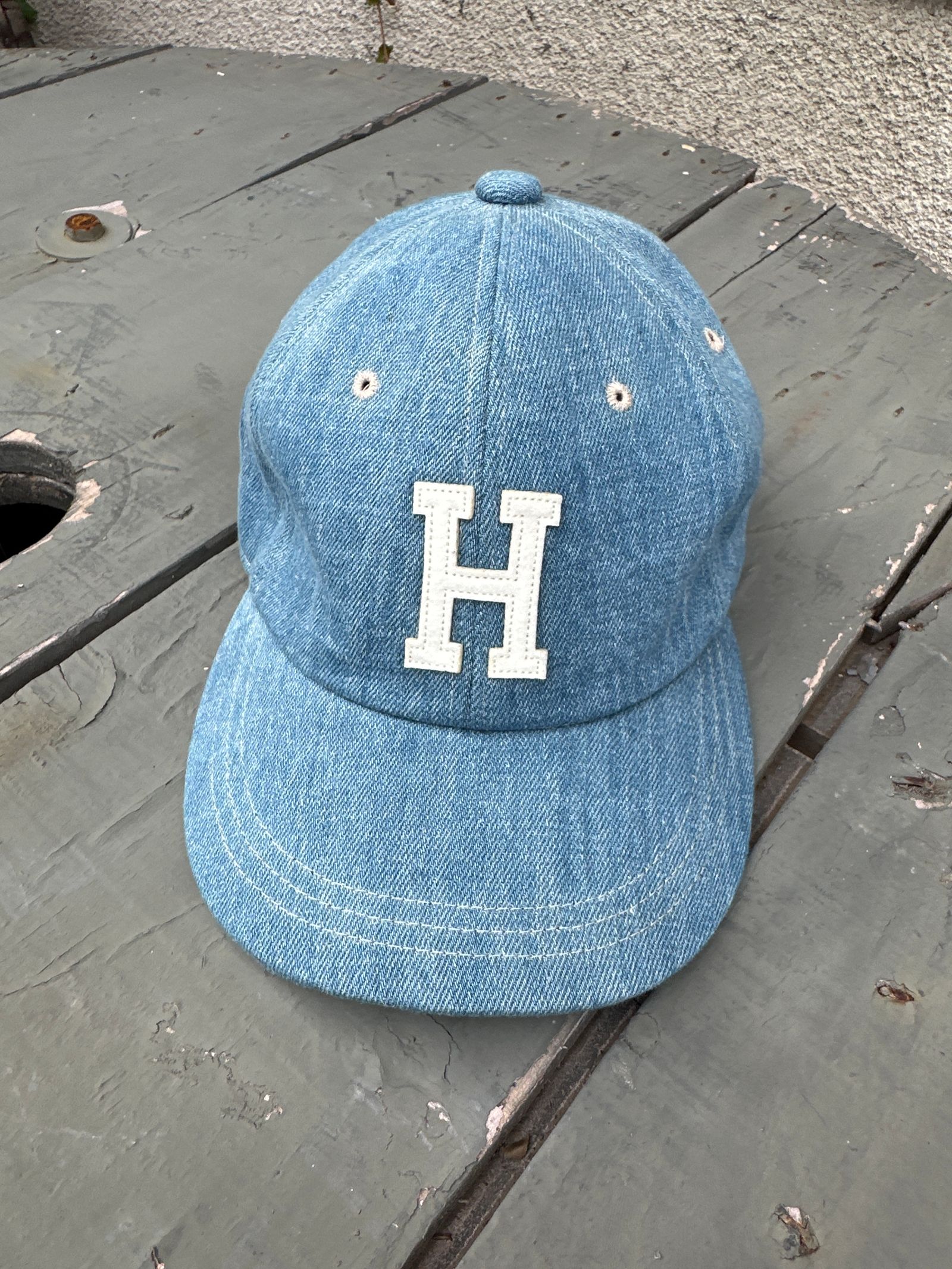 HRR Hワッペン ブルーデニム BB キャップ