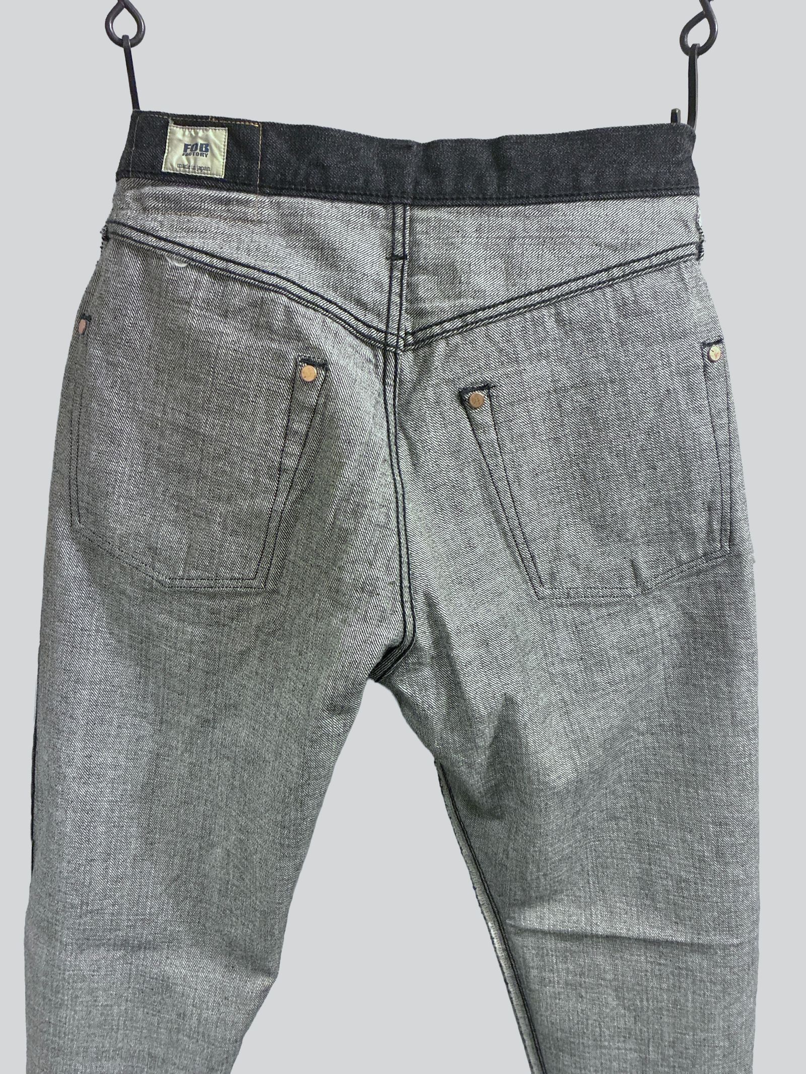 FOBファクトリー / F153 SELVEDGE DENIM TAPERED 5P / セルビッジデニム テーパード5P / ブラックデニム