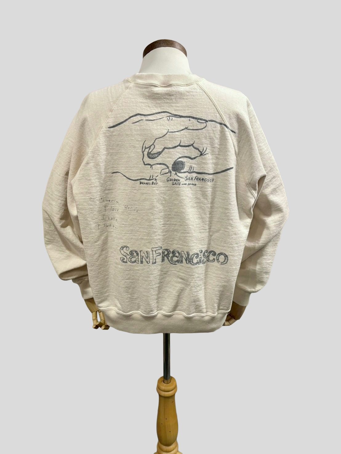 No,10 Crew(Sanfransisco) クルーネックスウェット サンフランシスコ / ナチュラル / UNISON SPECIAL ユニゾンスペシャル