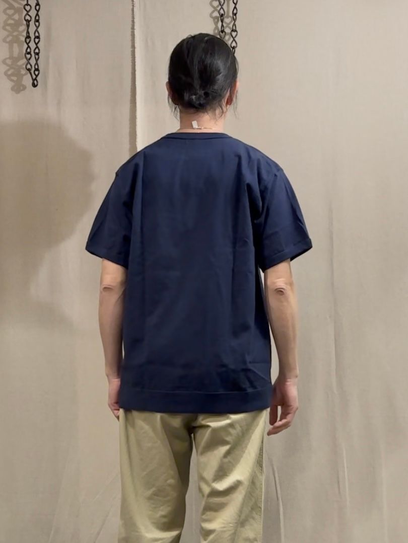 WHITESVILLE / ホワイツビル 14/- HALF SLEEVE RIB T-SHIRT / 半袖リブTシャツ / WV79147 ネイビー(128)