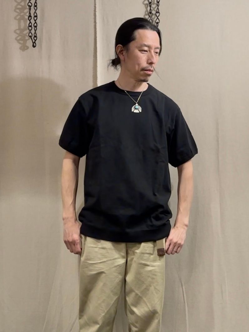 WHITESVILLE / ホワイツビル 14/- HALF SLEEVE RIB T-SHIRT / 半袖リブTシャツ / WV79147 ブラック(119)