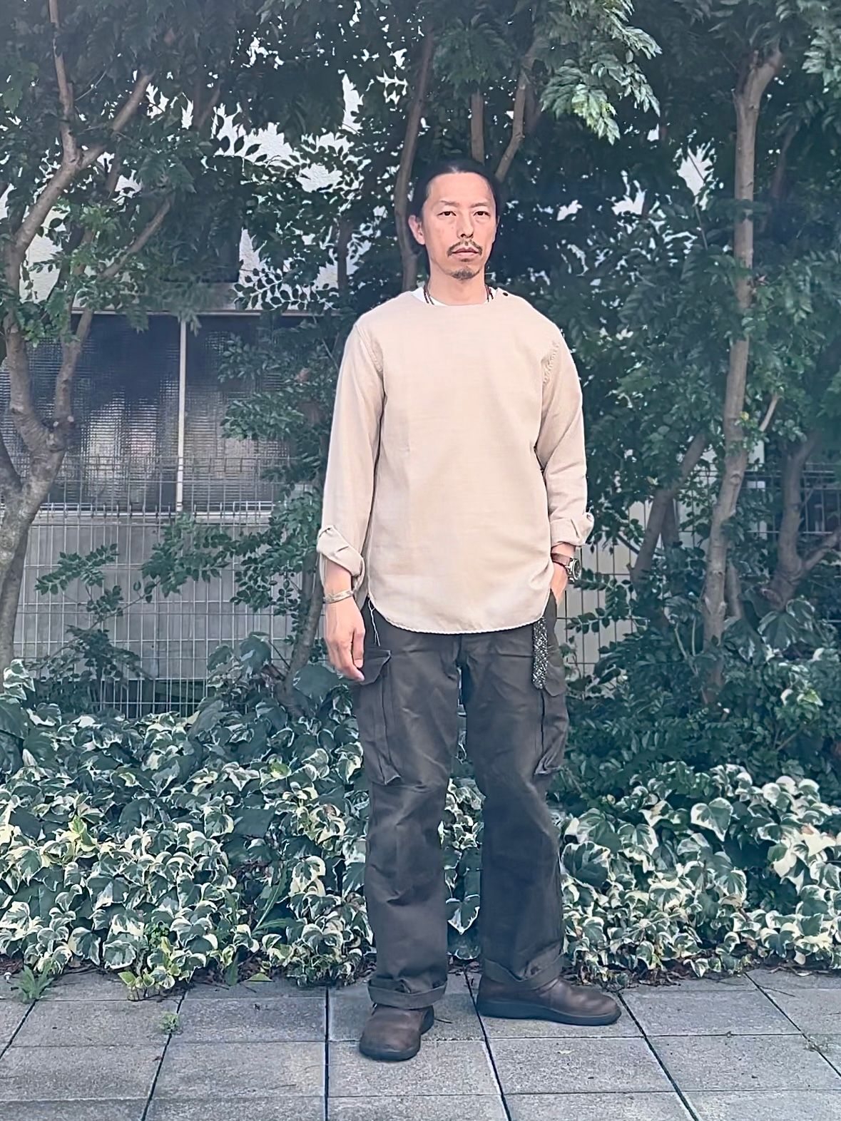 F3483 / C/W SLEEPING SHIRT / コットンウールスリーピングシャツ  / アイボリー