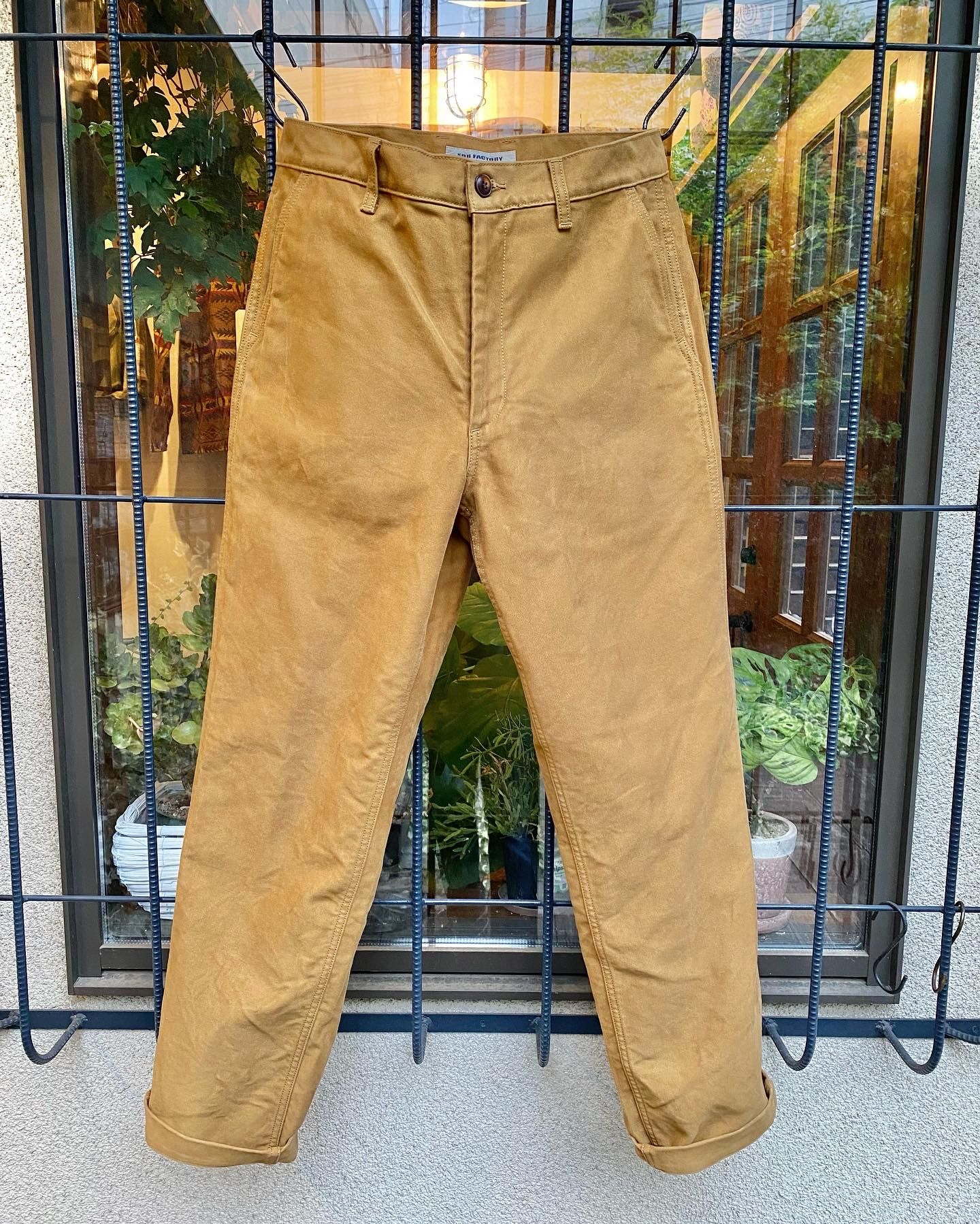 エフオービーファクトリー / FOB FACTORY / F0491 モールスキン トラウザー / カーキ
