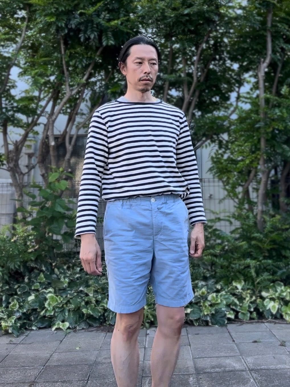 HDCS BOATNECK BORDER BASQUE SHIRT / ボートネックボーダーバスクシャツ / NATURAL NAVY